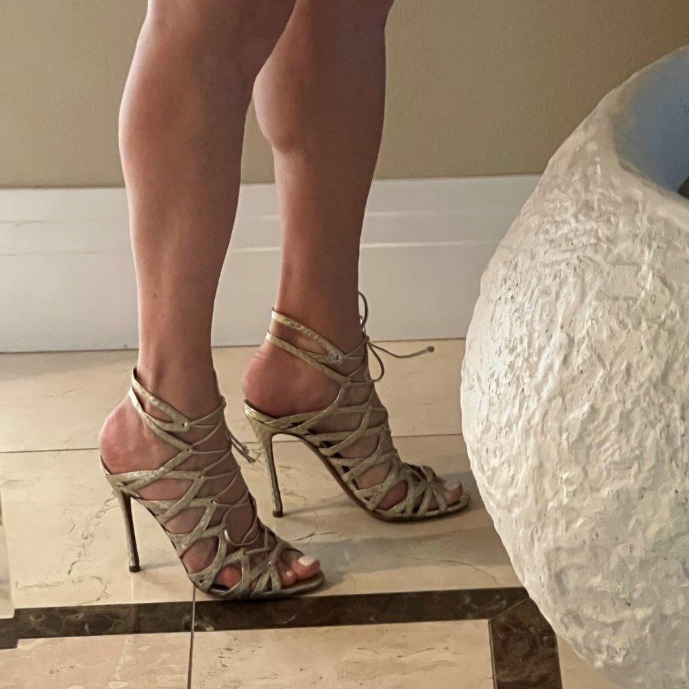 Tabitha Simmons Leather Gladiator Heeled Sandals - Size EU 36.5